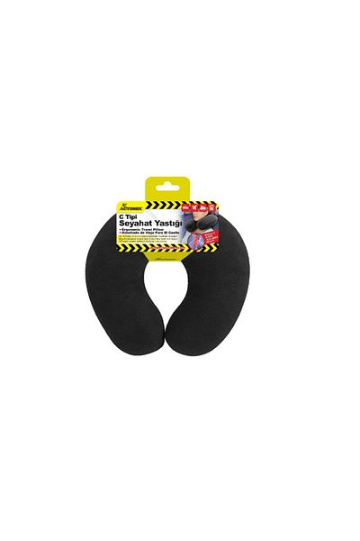 Mrs Cargift Automix C-Type Ergonomic Travel Neck Pillow Black Color