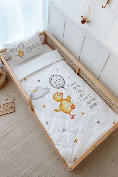 Tuğba Kuğu Montessori Duvet Cover Set (100X200) - Pure Baby Series - Cute Duck