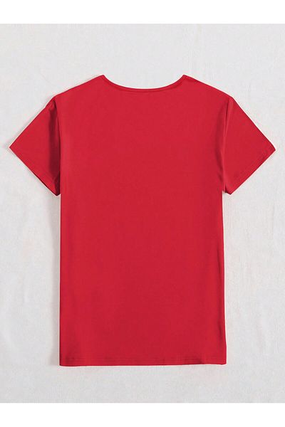 Deocept Casual γυναικείο μπλουζάκι με λαιμόκοψη σε μεγάλο μέγεθος V