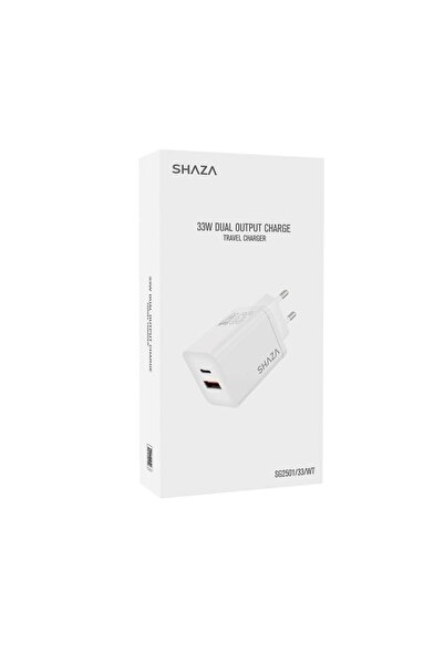 shaza 33w Usb Qc 3.0 & Type-c Çift Çıkışlı Şarj Adaptörü