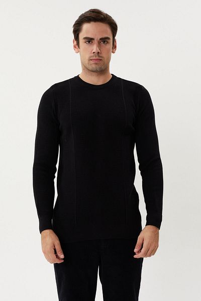 Twister Jeans Мъжки пуловер с кръгло деколте от стоманена плетка ET 3633
