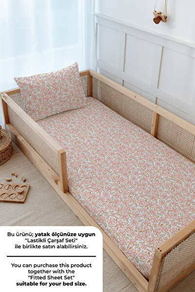 Tuğba Kuğu Montessori Nevresim Takımı (100x200) - Iconic Serisi - Pink Flowers