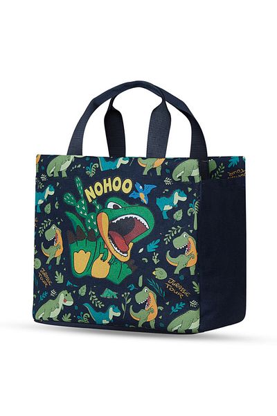 Nohoo Nohoo Kids Tuition Bag / Hand Lunch Bag Dino - Green
