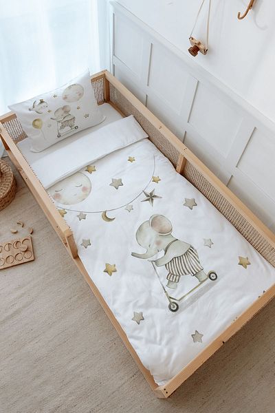 Tuğba Kuğu Montessori Duvet Cover Set (100X200) - Iconic Series - Dreams of Elephant