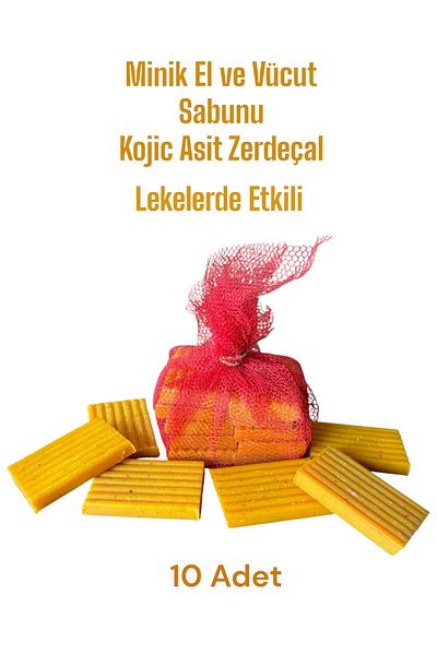ANTEPLİHANI Small Hand and Body Soap Kojic Acid Turmeric Soap (10 Pcs)