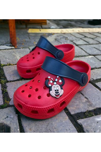 AkınalBella Micy Mouse Patterned Girl's Cross Slippers