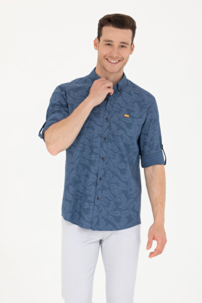 U.S. Polo Assn. Erkek Lacivert Uzun Kollu Gömlek 50263598-VR033