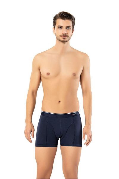 ERDEM İÇ GİYİM Erdem Navy Blue Cotton Elastane Classic Boxer 1445