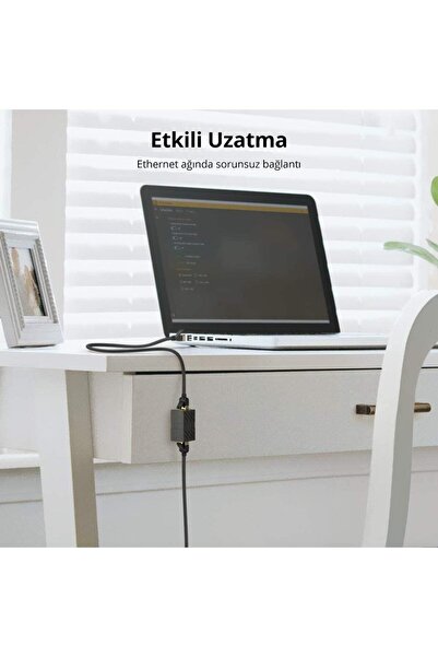 Ugreen Rj45 Ethernet Kablosu Uzatma Aparatı Siyah