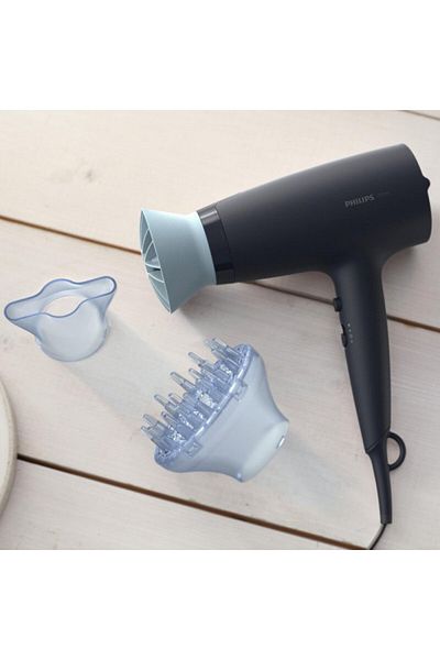 Philips Uscator de par Philips BHD360/20, 2100 W, Thermo Protect, 6 setari de viteza/temperatura, Albastru