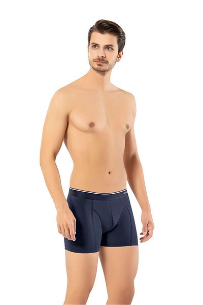 ERDEM İÇ GİYİM Erdem Navy Blue Cotton Elastane Classic Boxer 1445