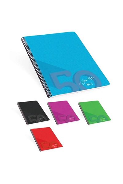Güntem مفكرة حلزونية متنوعة موديل 1966 بلون حاد - 19x25 سم مربعة C20-c21