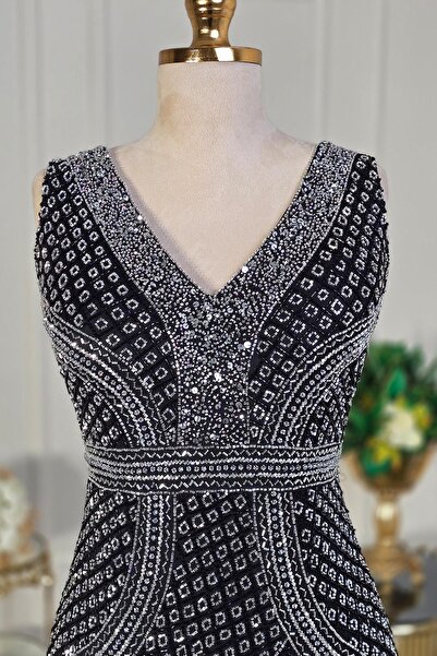 Yonca Moda Evi Siyah İthal Abiye 1007