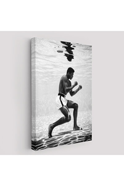 Su Altında Antreman Yapan Boksor Muhammet Ali Duvar Tablosu-6204