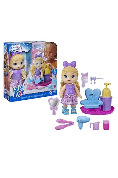 Baby Alive F5112 نموذج تصميم الشعر المتلألئ المرح