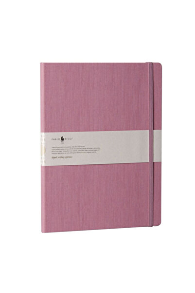 Fabio Ricci Lepidus 19x25 Lastikli Çizgisiz Defter Pembe 1046