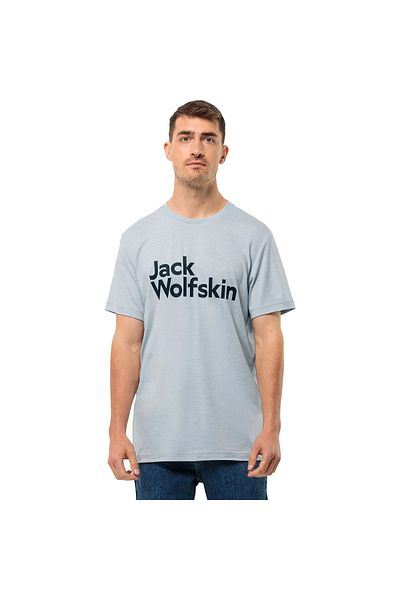 Jack Wolfskin Jack Wolfskin Men's T-Shirt Brand t Light Blue Men T-Shirt 1809771Tr