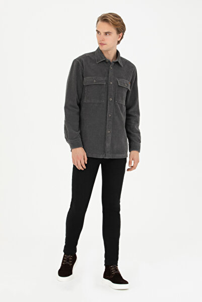 U.S. Polo Assn. Чорна чоловіча сорочка з довгими рукавами - 50272723-VR006