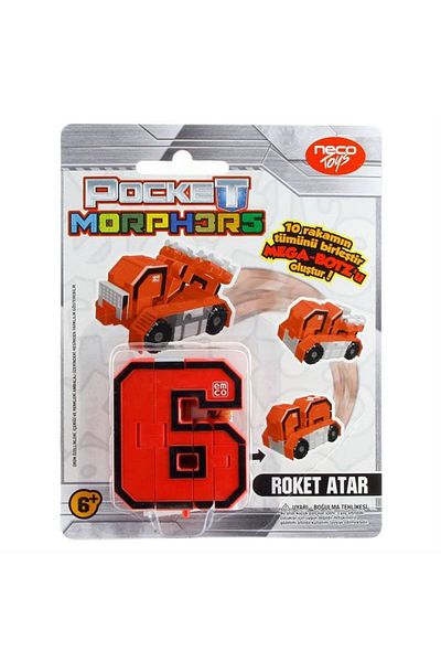 Pocket Morphers Transformable Numbers No 6 Rocket Launcher