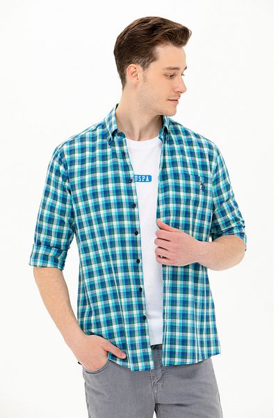 U.S. Polo Assn. Cămașă Saks în carouri pentru bărbați 50264419-vr045
