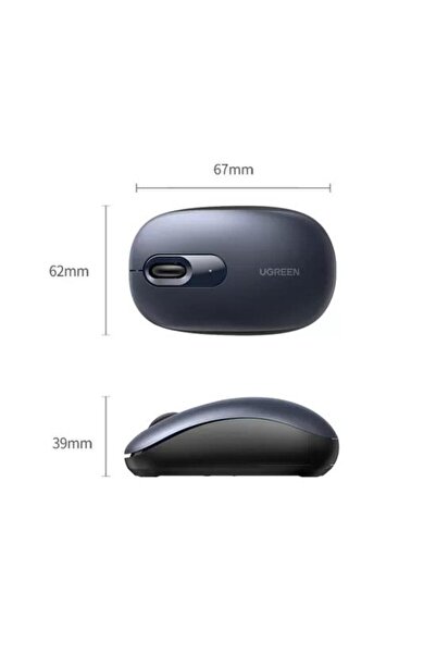 Ugreen 2400dpı 2.4ghz Wireless Kablosuz Sessiz Mouse Yeşil
