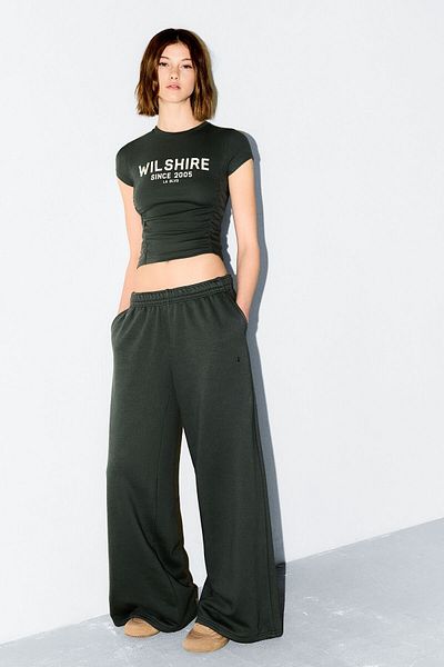 Bershka بنطلون فخم واسع الساق