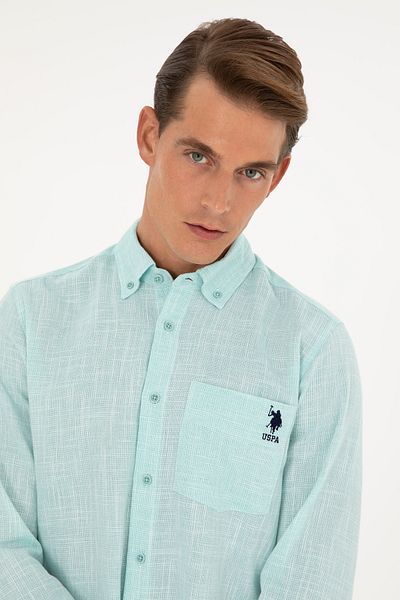 U.S. Polo Assn. Men's Mint Long Sleeve Shirt 50288661 -Vr090