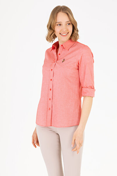U.S. Polo Assn. Women's Red Long Sleeve Basic Shirt 50262849 -Vr213