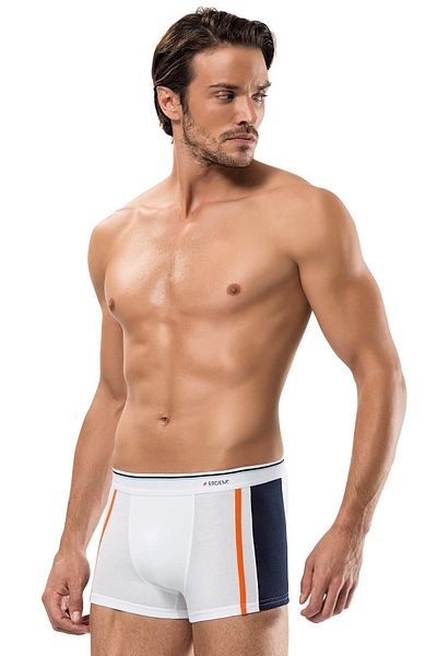 ERDEM İÇ GİYİM Erdem White Dubble Line Elastan Boxer 1432