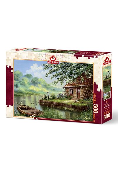 Art Puzzle 5071 Model 500 Piece Evening Fishing Rod