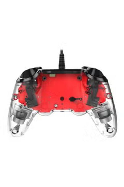 Nacon PS4 Coloured Clear Red Controller