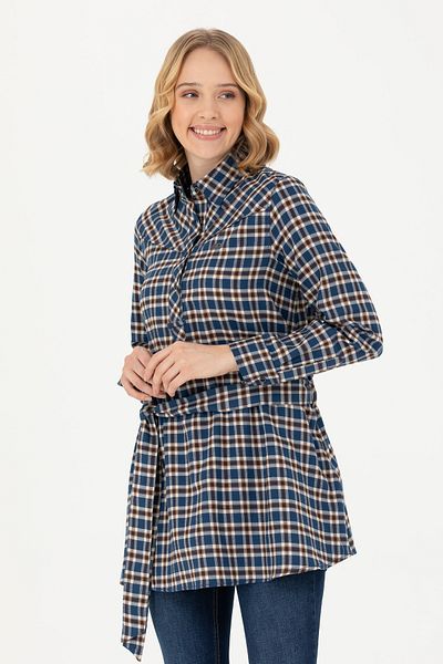 U.S. Polo Assn. Women's Navy Blue Long Sleeve Shirt 50271513 -Vr033