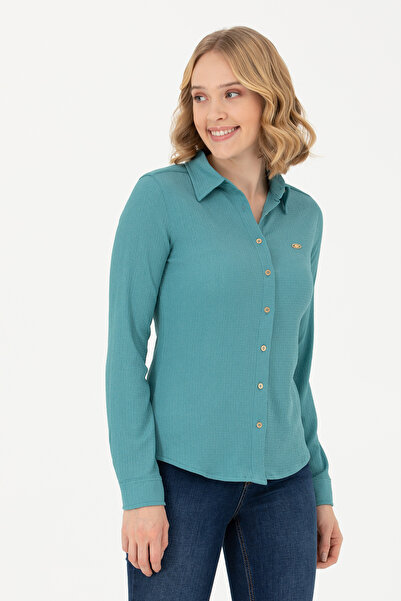 U.S. Polo Assn. Cămașă tricotată mentă pentru femei 50271572-VR090