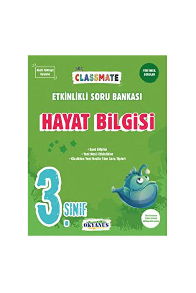 Okyanus Yayınları 3 Sınıf Classmate Hayat Bilgisi Etkinlik Soru Bankası Okyan...