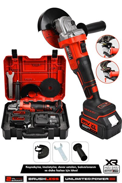 ASSUR 21v Çift Akülü 125 mm Kömürsüz Şarjlı Taşlama