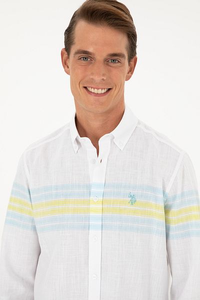 U.S. Polo Assn. Мъжка ментова риза с дълъг ръкав 50288923 -Vr090