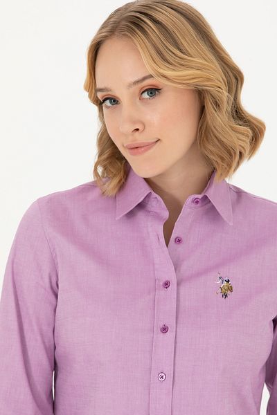 U.S. Polo Assn. Women's Violet Long Sleeve Basic Shirt 50271268-Vr203