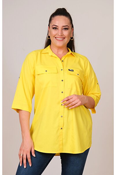 Lady Majestic قميص قطن مقاس كبير