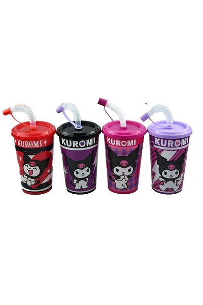Timon Kuromi Plastic Cup with Straw and Lid