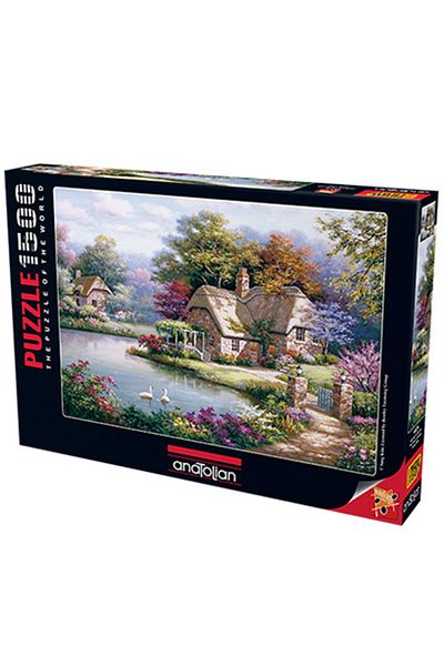Anatolian Puzzle 1500 Pieces Swans And Cottage 4529