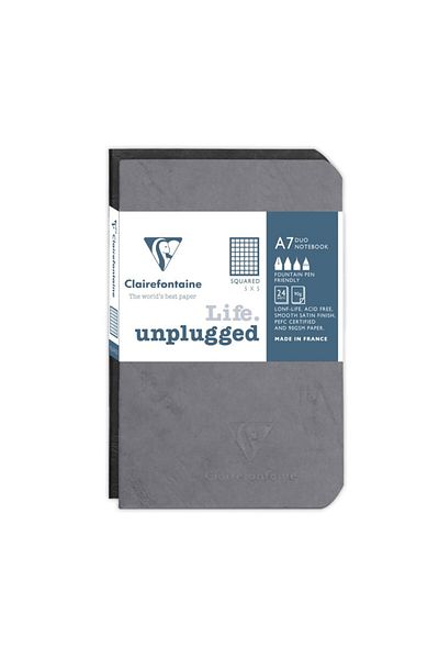 Clairefontaine 7.5x12 Checked Age Bag Stapled Notebook - 73102c