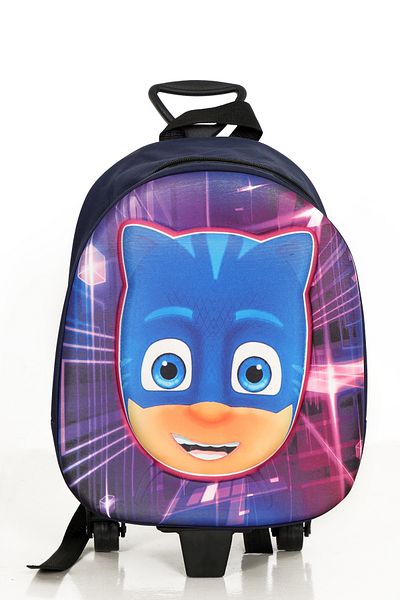 Moricha Boy's Blue Masks Figured Squeegee Kindergarten Bag