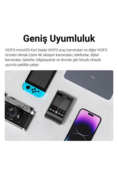 Viofo High Endurance Class 10 A2 V30 100Mb/S Read 80Mb/S Write Micro Sd Memory Card 128Gb