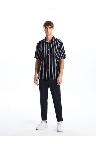 LC Waikiki Ανδρικό πουκάμισο με ριγέ κοντομάνικο New Season Regular Fit - S56046Z8