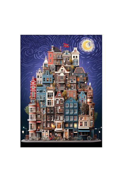 Anatolian Puzzle 1000 قطعة أمستردام ستاري نايت 1183