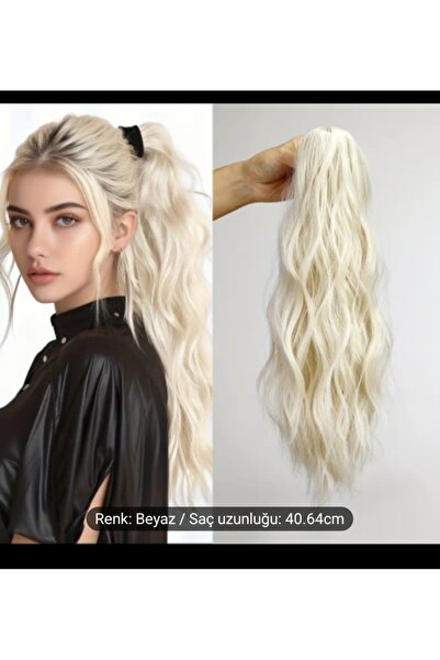 Handmade Tokali beyaz platin saç nişan düğün özel gün saçı dalgalı