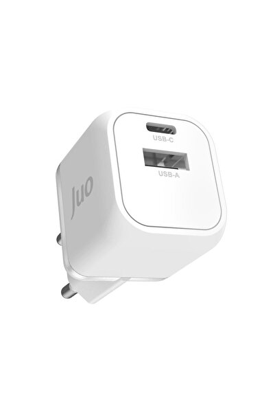 Juo 20w Gan Usb-c Usb-a Şarj Aleti Iphone & Ipad & Android Uyumlu Pd Qc4.0 Type-c Hızlı Şarj Cihaz