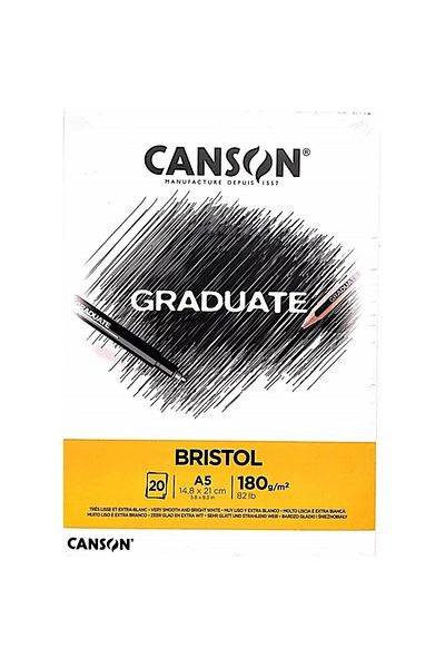 Canson A5 Graduate Bristol Drawing Notebook 180 Gr20 Yp
