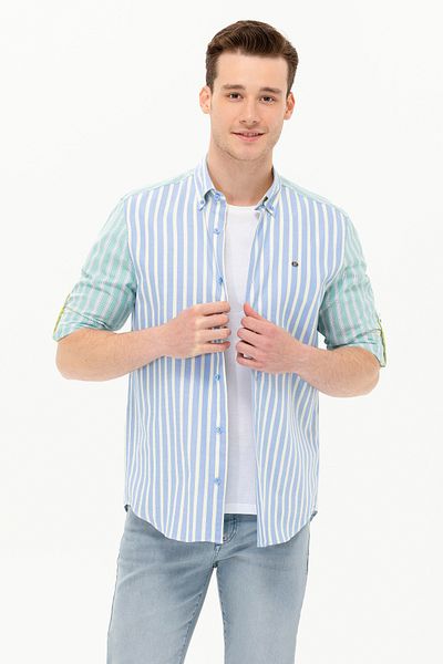 U.S. Polo Assn. Cămașă cu mânecă lungă Saks pentru bărbați 50263892-VR045