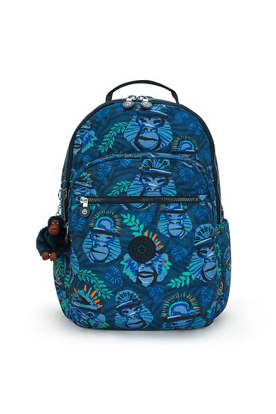Kipling Blue Monkey Fun Seoul Lap School Bag - K58168Hj
